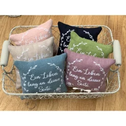 Ringkissen // Ring Kissen // Hochzeit // Heirat // Trauung // bestickt "Ein Leben lang an deiner Seite"