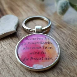 Ringträgerin Schlüsselanhänger silberfarbe Fassung 25mm