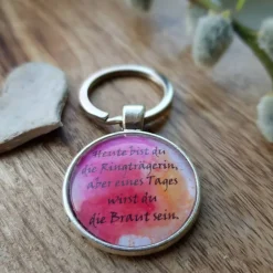 Ringträgerin Schlüsselanhänger silberfarbe Fassung 25mm