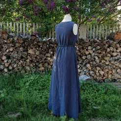 Ärmelloses Wikinger Leinen Kleid in verschiedenen Farben, Sommer Unterkleid Mittelalter, langes Leinenkleid