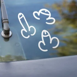 Römer Penis Aufkleber Set 3 Stk. groß | Autosticker | Pimmel Autoaufkleber JGA Junggesellenabschied | Scherz