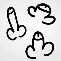 Römer Penis Aufkleber Set 3 Stk. groß | Autosticker | Pimmel Autoaufkleber JGA Junggesellenabschied | Scherz