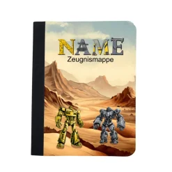 Roboter Zeugnismappe personalisiert | Zeugnismappe | Zeugnismappe mit Namen | Urkundenmappe