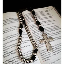 Robuster katholischer Rosenkranz aus Edelstahl – 50 cm