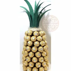 Rocher Ananas mit Sektflasche - mit 60 Pralinen Größe 3 Geschenk Geburtstag Vatertag Valentinstag