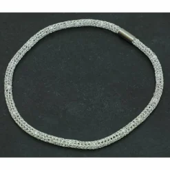 romantische Damen-Halskette aus Silberdraht, Perlenkette, Collier, Silberkette, Halskette von bcd manufaktur