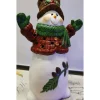Romantischer Schneemann aus Keramik zum Beleuchten