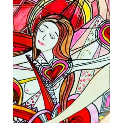 Romantisches Herz für Liebespaare aus Holz, Glücks-Herz Aufsteller, Valentinstag Geschenk