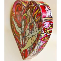 Romantisches Herz für Liebespaare aus Holz, Glücks-Herz Aufsteller, Valentinstag Geschenk