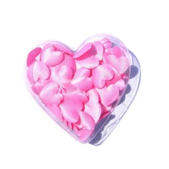 Rosa Stoffherzen Streudeko Hochzeit