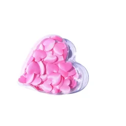 Rosa Stoffherzen Streudeko Hochzeit