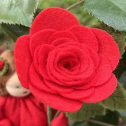 Rose rot -  Jahreszeitentisch - Blumenkind - Sommer