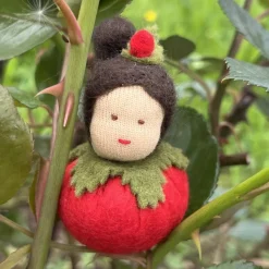 Rose rot Mini - Blumenkind - Jahreszeitentisch - Sommer