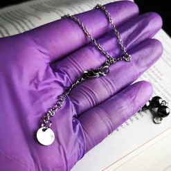 Rosenkranz-Halskette aus Edelstahl mit Steinperlen – Spiritualität & Stil vereint