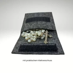 Rosenkranztasche ICHTYS Fisch Filzetui Rosenkranztäschchen Farbwahl