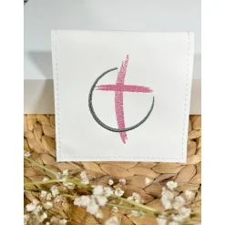 Rosenkranztäschchen Rosenkranz Kommunion Firmung aus Kunstleder - gern personalisiert