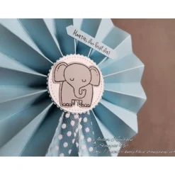 Rosette / Rosettenstecker zur Geburt: Hurra, du bist da! (Blau)