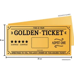 Rubbelkarte zum selbstbeschriften Golden Ticket Gutschein Rubbellos