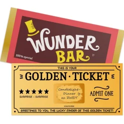 Rubbelkarte zum selbstbeschriften Golden Ticket Gutschein Rubbellos