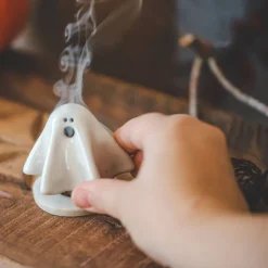 Räuchergespenst aus Keramik - Kleines Gespenst zum räuchern