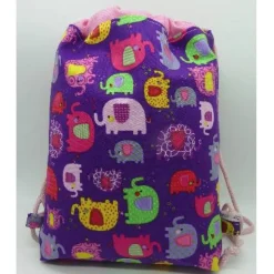Rucksack Elefant, wasserfestes Innenfutter, KiGa-Tasche, Wechselkleider-Beutel, Handarbeit, Unikat