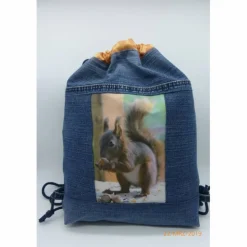 Rucksack mit echter Eichhörnchen-Fotografie, Unikat