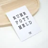 Ruhrpott Sprüche Karte A6 mit Umschlag | Minimalistische Pott Grußkarte Ruhrpott Held