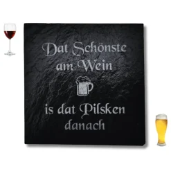 RuhrPott Untersetzer aus Schiefer – personalisierbar mit Lasergravur & Wunschtext