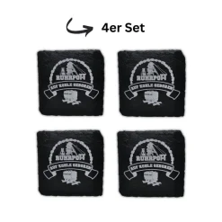 RuhrPott Untersetzer aus Schiefer, Lasergravur, *** Auf Kohle geboren***, personalisierbar