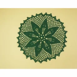 Rundes Häkeldeckchen tannngrün Ø 25 cm