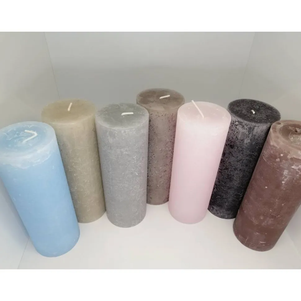 RUSTICA, VINTAGE-Look, SHABBY, Rustikal, Taufkerze, Quadrate, Ranke, Mädchen, Kerze, keine Folie, Wachsbeschriftung, Far