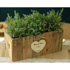 RUSTIKALE BLUMENKISTE aus alten Obstkistenbrettern Geschenk Brautpaar Hochzeit Holz TISCHDEKO Weinkiste Blumenkasten Graviert Personalisiert
