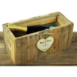 RUSTIKALE BLUMENKISTE aus alten Obstkistenbrettern Geschenk Brautpaar Hochzeit Holz TISCHDEKO Weinkiste Blumenkasten Graviert Personalisiert