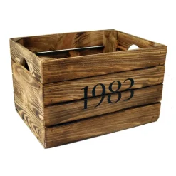 Rustikale Holzkiste mit Jahrgang Personalisiert Geschenkekiste Geburtsjahr Geschenk Geburtstag 1983 1979 1959 1989 2019 2000 1989 1999 1969
