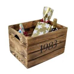 Rustikale Holzkiste mit Jahrgang Personalisiert Geschenkekiste Geburtsjahr Geschenk Geburtstag 1983 1979 1959 1989 2019 2000 1989 1999 1969