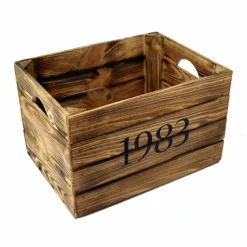 Rustikale Holzkiste mit Jahrgang Personalisiert Geschenkekiste Geburtsjahr Geschenk Geburtstag 1983 1979 1959 1989 2019 2000 1989 1999 1969