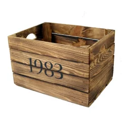 Rustikale Holzkiste mit Jahrgang Personalisiert Geschenkekiste Geburtsjahr Geschenk Geburtstag 1983 1979 1959 1989 2019 2000 1989 1999 1969