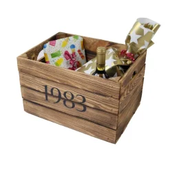 Rustikale Holzkiste mit Jahrgang Personalisiert Geschenkekiste Geburtsjahr Geschenk Geburtstag 1983 1979 1959 1989 2019 2000 1989 1999 1969