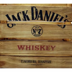 Rustikale Whiskeykiste Holzkiste mit Whisky Branding Vintage Geschenkekiste Bücherkiste Getränkekiste Bar Geschenkkorb Männer Vatertag Deko