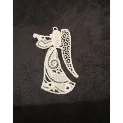 S-AH0001-006 Lace gestickte Anhänger Weihnachten - Handmade - Engel03