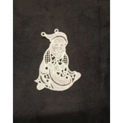 S-AH0001-002 Lace gestickte Anhänger Weihnachten - Handmade