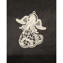 S-AH0001-005 Lace gestickte Anhänger Weihnachten - Handmade - Engel02