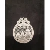 S-AH0001-001 Lace gestickte Anhänger Weihnachten - Handmade - Kugel01