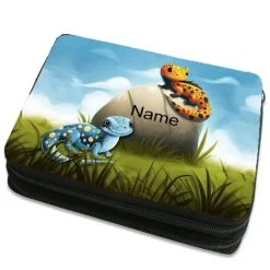 Salamander Federmäppchen inkl. Inhalt mit Name / personalisierbar