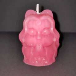 SALE -30% (Code: NEUEABENTEUER) | Pinke Meditationskerze – Handgegossen aus recyceltem Wachs, Unikat