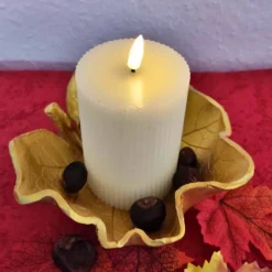 SALE -30% (Code: NEUEABENTEUER) | Blattschale aus lufttrocknendem Ton – handgefertigtes Unikat, goldfarben, ca. 15 cm