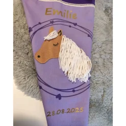 SALE Schultüte aus Stoff Pferdeliebe 70cm