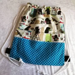 SALE: Turnbeutel für Kinder – Sportbeutel, Wechselwäsche Beutel, Handmade, Motiv fleißige Maulwürfe