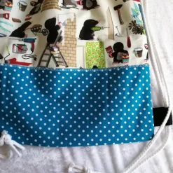 SALE: Turnbeutel für Kinder – Sportbeutel, Wechselwäsche Beutel, Handmade, Motiv fleißige Maulwürfe