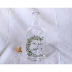 Sandzeremonie Glas mit Holzdeckel Hochzeitsbrauch Windlicht Design Eukalyptus links